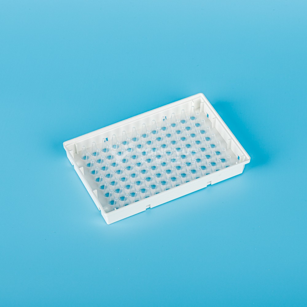  0.1mL 96孔PCR板全裙边白色框透明管