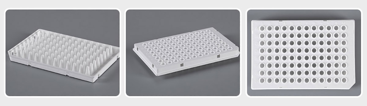 96孔100ul PCR 板半裙边白色